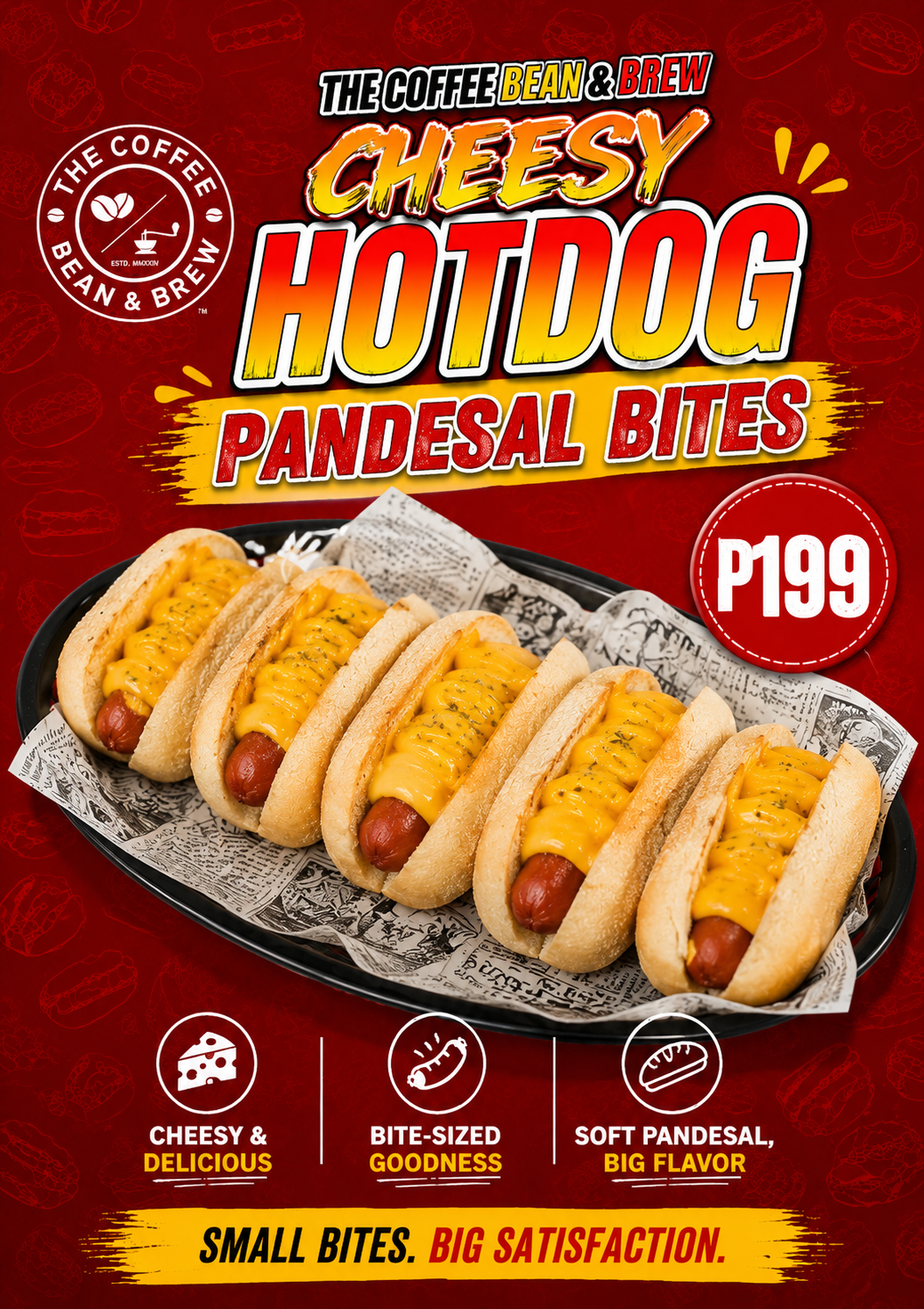 Cheesy Hotdog Pandesal Bites